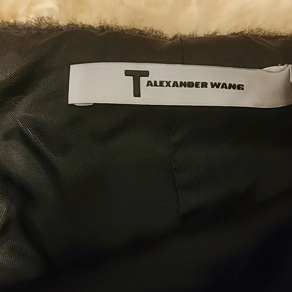 Alexander Wang Womens black skirt winter wool alpaca cupro new with tag authenti - Picture 5 of 13